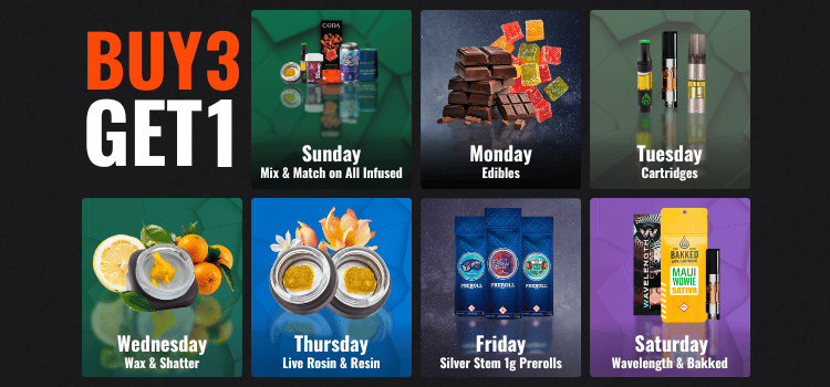 Buy 3, Get 1 Daily Deals