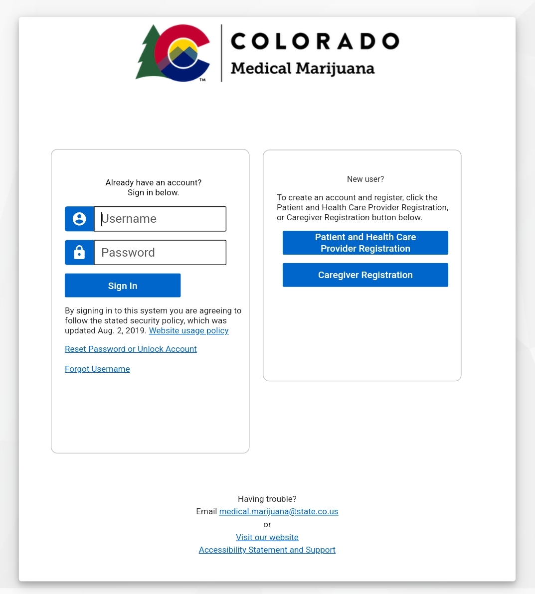 Physician Certification Form Access Screenshot