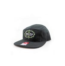 Silver Stem | Black 5 Panel Snapback