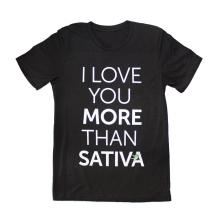 I Love Sativa Tee Shirt | Black Size L