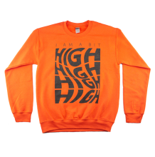 A Bit High Crewneck Sweatshirt | Orange Size L
