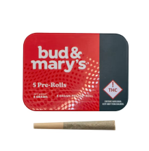 Bud & Marys Kief Infused Preroll 5 Pack | Northern Lights 4g Rec