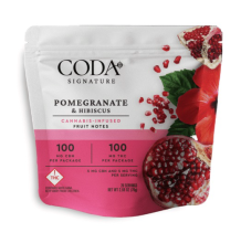 Coda Signature Fast Acting Fruit Notes | 1:1  CBN Pomegranate & Hibiscus 100mg Rec