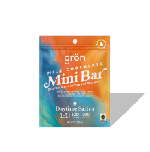 Gron Chocolate Mini Bar | 1:1 CBG Daytime Sativa Milk Chocolate 100mg