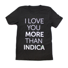 I Love Indica Tee Shirt | Black Size S