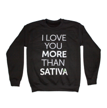 I Love Sativa Crewneck | Black Size M