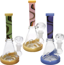 LuvBuds | 8" Wig Wag Shower Perc Beaker Bong