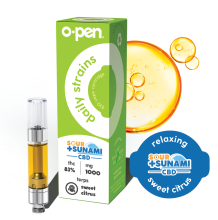 O.Pen Daily Strains Cartridge | Sour Tsunami 1:1 CBD:THC 1000mg Rec