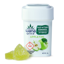 Wana Fast Acting Gummies | Hybrid Appletini 100mg Rec
