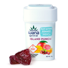 Wana Fast Acting Gummies | Indica Island Punch 100mg Rec