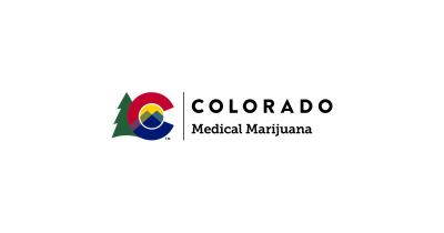 Colorado state flag with words Medical Marijuana underneath
